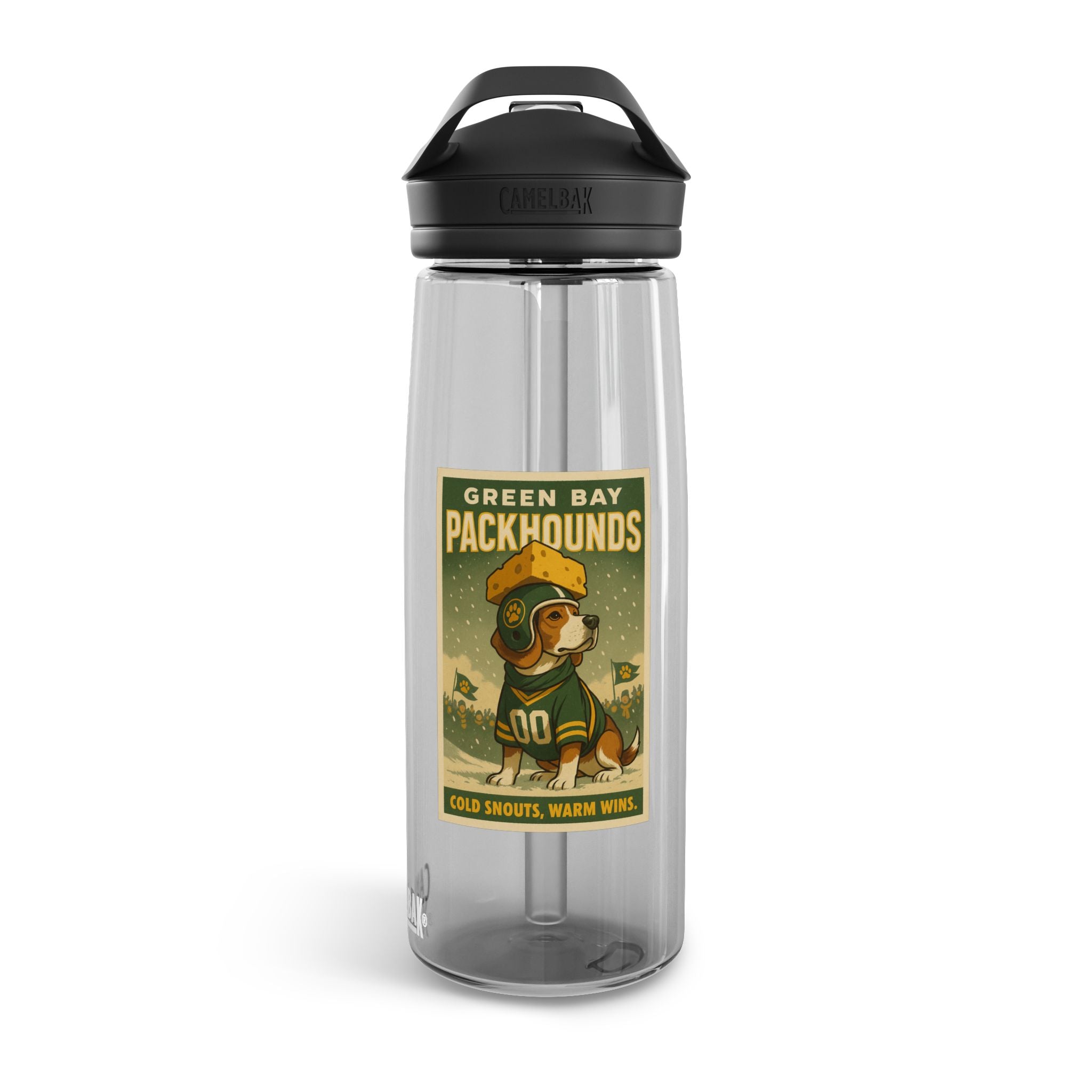 Green Bay Packhouds 25oz CamelBak Water Bottle – Funny Dog Football Team Gift